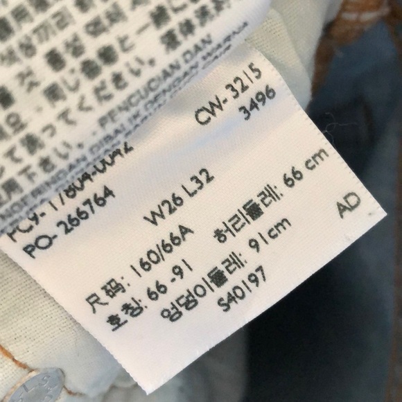 Levi’s 501 CT Distressed Light Wash Jeans Size 26W 32L - Picture 14 of 14